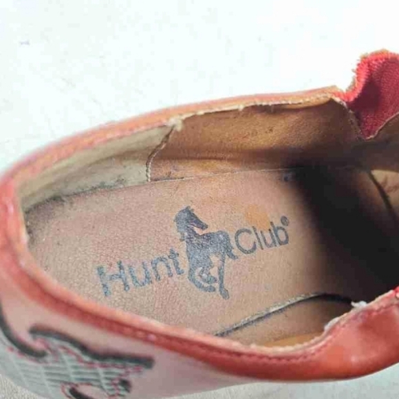 VTG Hunt Club Brazilian Leather Western Booties Pointed, 7.5 - Picture 7 of 8